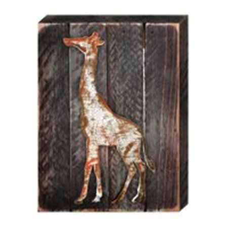 DESIGNOCRACY Giraffe Art on Board Wall Decor 9823108